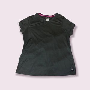 Danskin Now Black Athletic Short Sleeve T-Shirt